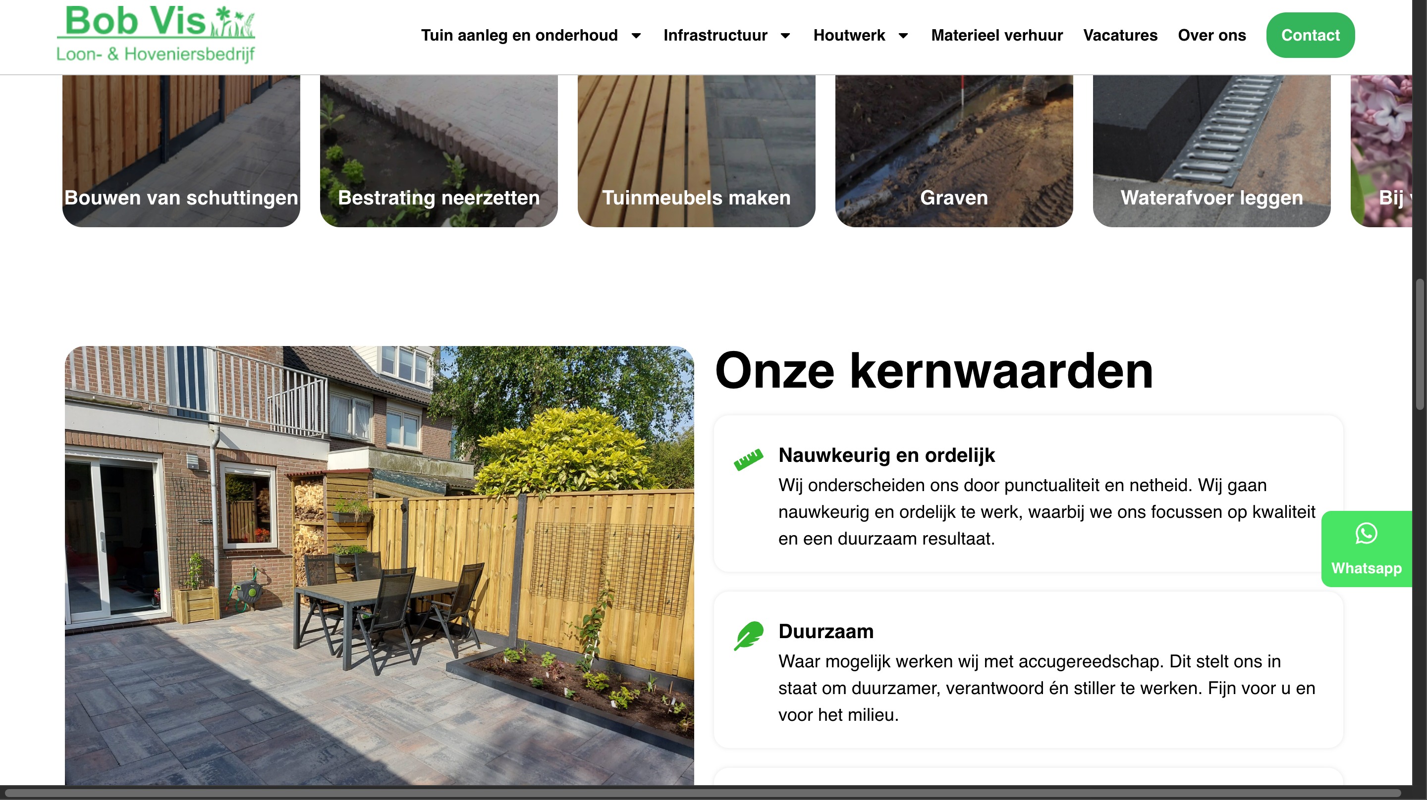 Professionele Hoveniersdiensten Website
